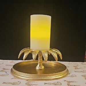 Palm Tree Pillar Candle Holder.